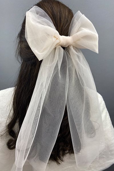 Hobigram Bridal Accessory Simple Bow Buckle Hair Accessory – Bridal Accessory, Stylish Design, Women's Accessory