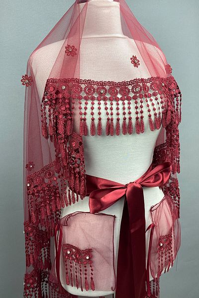 Hobigram Bridal Accessory Tassel Bridal Face Cover Henna Veil – Bridal Accessory, Stylish Design – Bridal Accesso