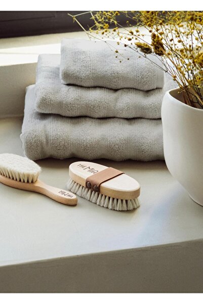 The Mia Fine Cotton Бежевий рушник для ванної кімнати 140x70 см