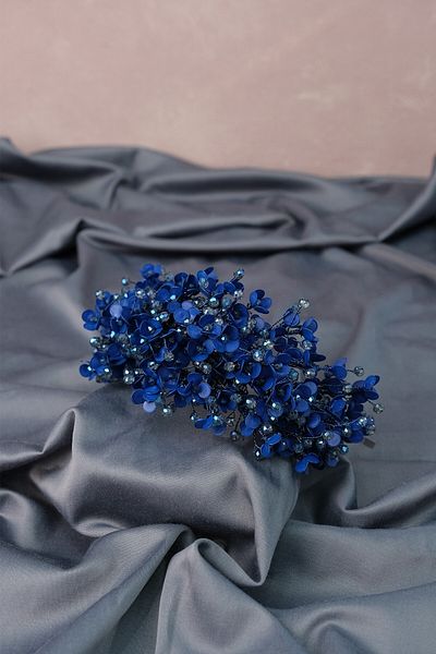 Hobigram إكسسوار العروس Saks Blue Beren Enamel صنع بعناية عالية تاج العروس Henna - إكسسوار العروس - Gelin Ak