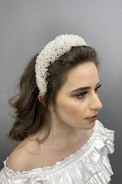 Hobigram Bridal Accessory White Polaris Crystal Jewelled Bridal and Henna Crown