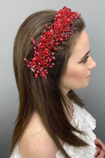 Hobigram Bridal Accessory Red Yaren Bridal Hair Accessory – Other Hair Accessories, Stylish Design – Other Hair