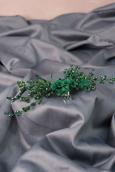 Hobigram Bridal Accessory Green Sena Scalloped Hair Clip Bridal Accessory – Bridal Accessory – Bridal Accessory