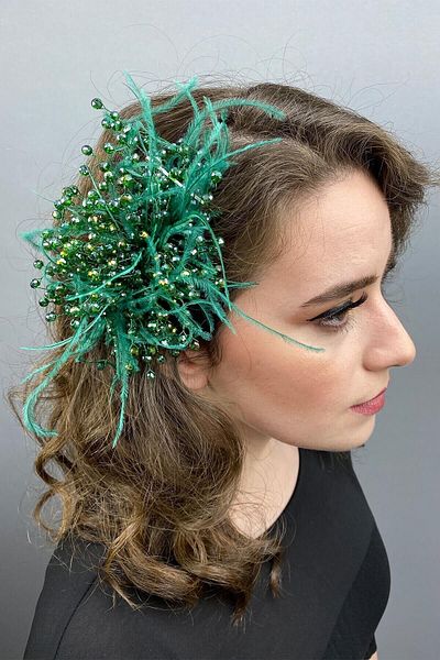 Hobigram Hair Accessory Crystal Beaded and Feather Hair Accessory – Other Hair Accessories, Stylish Design – Other