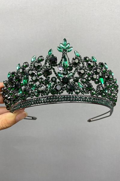 Hobigram Bridal Accessory Emerald Green Pegasi Model Bridal Henna Crown – Bridal Accessory, Stylish Design – Bridal a