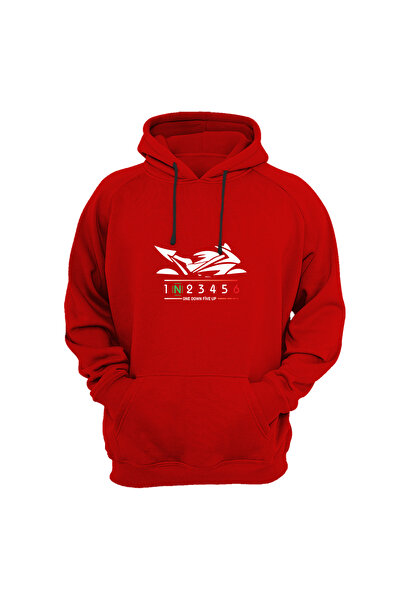 WİDİ Crveni trkački motor Štampano Swea T-shirt