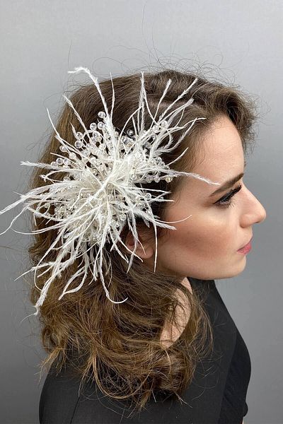 Hobigram Hair Accessory Crystal Beaded and Feather Hair Accessory – Other Hair Accessories, Stylish Design – Other