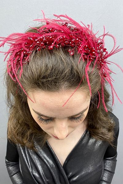 Hobigram Bridal Accessory Burgundy Capella Hair and Turban Accessory – Other Hair Accessories, Stylish Design – Other