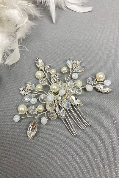 Hobigram Bridal Accessory Alya Scalloped Buckle Bridal Hair Accessory – Bridal Accessory, Stylish Design – Bridal Accesso