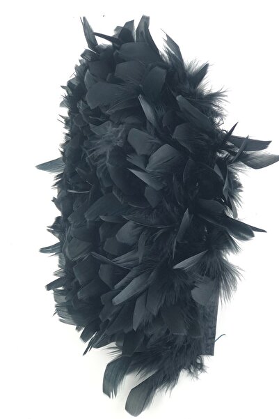 Hobigram Parti Malzemeleri Siyah Biyeli Otriş Kaz Tüyü – Diğer Parti Malzemel...