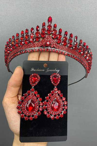 Hobigram Bridal Accessory Anteras Bridal Henna Crown and Earring Set – Bridal Accessory, Stylish Design – Bridal Access