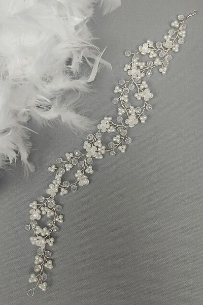 Hobigram Hair Accessory White Crystal Flower Motif Hair Accessory – Other Hair Accessories, Stylish Design – Other