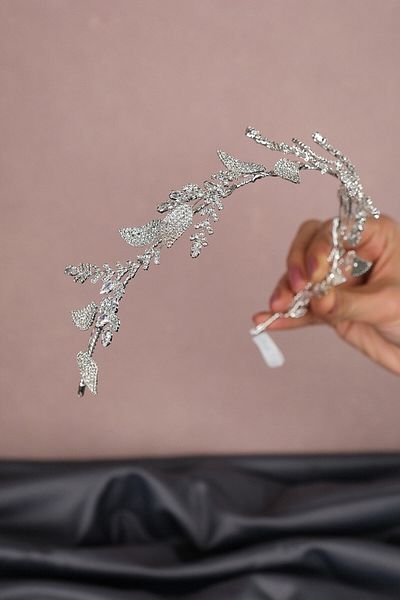 Hobigram Bridal Accessory Leaf Patterned Stone Bridal Hair Accessory – Bridal Accessory, Stylish Design – Bridal Accessory