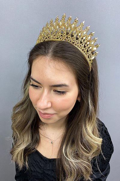 Hobigram Bridal Accessory Anthracite Golden Yellow Henna Henna Bridal Crown – Bridal Accessory – Bridal Accessory