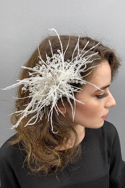 Hobigram Hair Accessory Crystal Beaded and Feather Hair Accessory – Other Hair Accessories, Stylish Design – Other