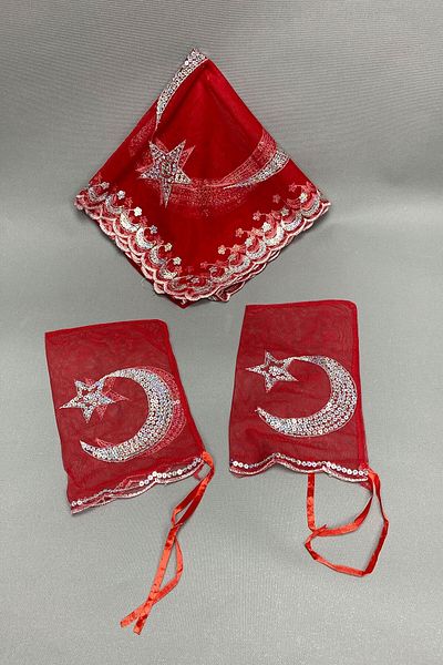 Hobigram Bridal Accessory Moon Star Sequin Groom Cover Set – Bridal Accessory, Stylish Design, Women's Accessory