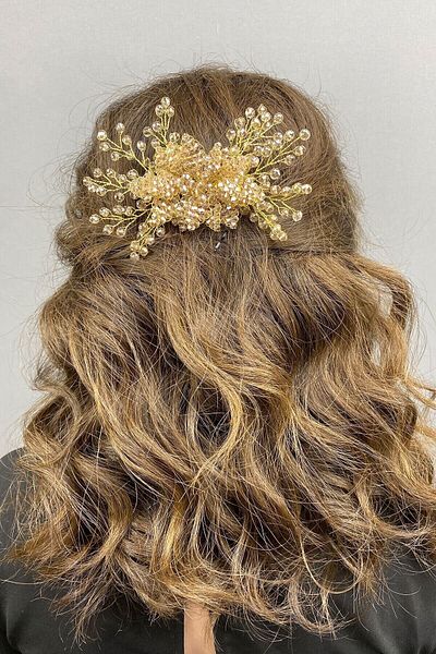 Hobigram Hair Accessory Golden Yellow Rigel Scalloped Hair Clip – Other Hair Accessories, Stylish Design – Other S