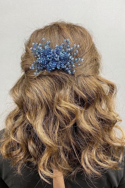 Hobigram Bridal Accessory Midnight Blue Rigel Scalloped Hair Clip – Bridal Accessory, Stylish Design, Women's Accessory