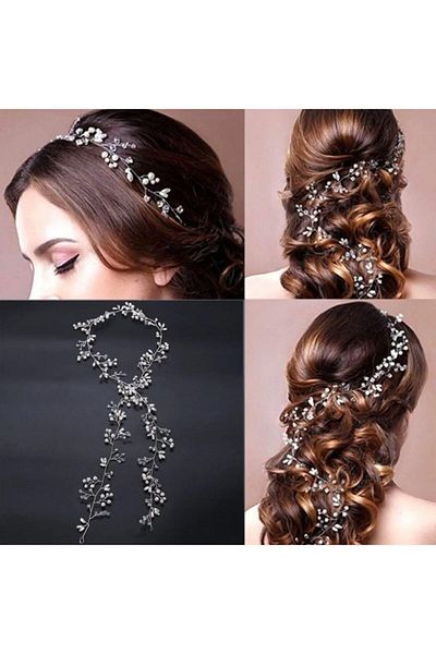 Hobigram Bridal Accessory Bridal Crown Pearl and Crystal Hair Accessory – Bridal Accessory, Stylish Design – Bridal Ak