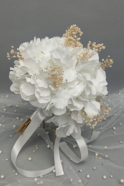 Hobigram En Güzel Gelinlere Beyaz Orancalı Ve Cipsolu Yapay Gelin Çiçeği – Ge...