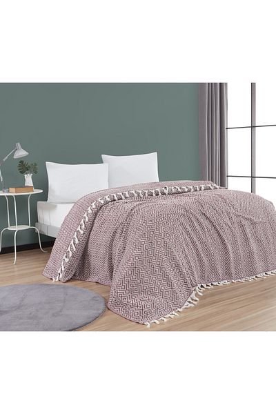 Babada Home - Double Fringed Bedspread 220x240 Cm