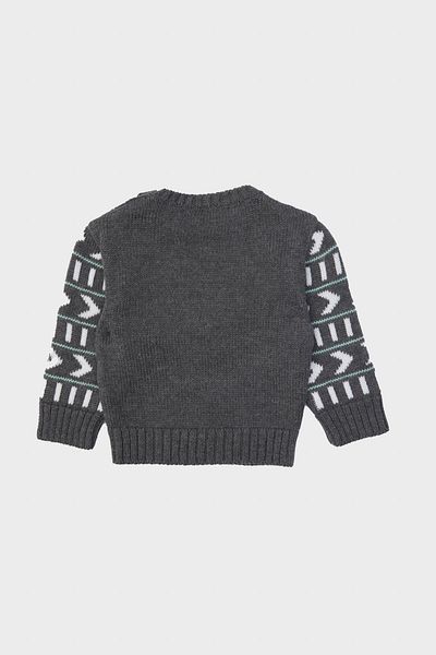 Layette Baby Boy Gray Sweater 23FW0LT8402