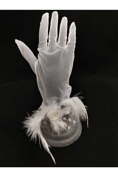 Hobigram Wedding Wedding Product Wedding Gloves, Gloves, Laced Gloves – Gloves, Stylish Design, Women's Accessory