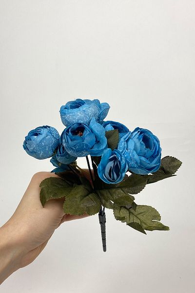 Hobigram Τεχνητό λουλούδι Μπλε παιώνια Eren Rose Τεχνητό λουλούδι 1 μάτσο – Τεχνητό & ξηρό λουλούδι, κομψό σχέδιο – τεχνητό λουλούδι