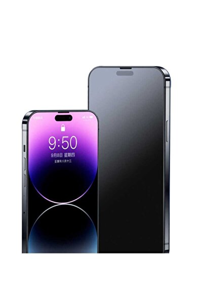 Fibaks Apple iPhone 15 Pro Uyumlu Tam Kapatan Ekran Koruyucu Parmak İzi Yapma...