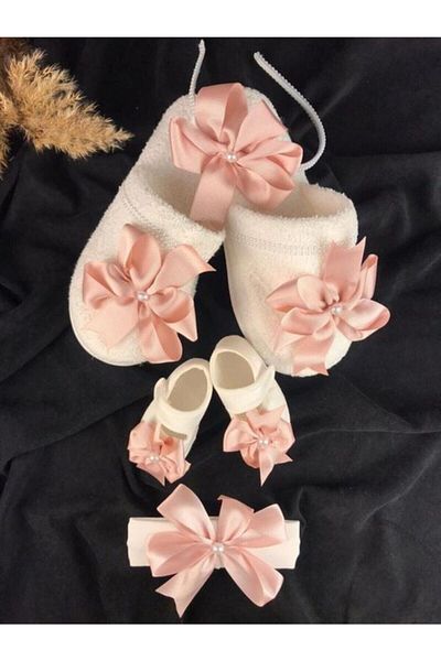 Hobigram Lohsa Sets Bow Maternity Slippers Crown Set of 4 – Maternity Set, Stylish Design, Women's Accessory – Lo