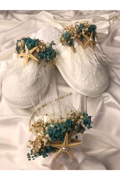 Hobigram Lohsa Sets Starfish Maternity Slippers Crown Set 1031 – Maternity Set, Stylish Design, Women's Accessory
