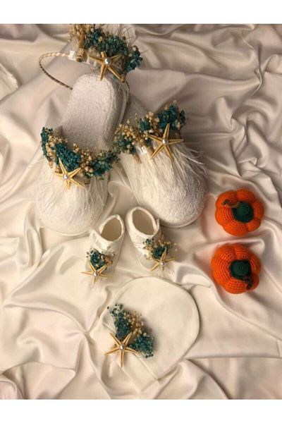 Hobigram Lohsa Sets Starfish Maternity Slippers Crown Set 2030 – Maternity Set, Stylish Design, Women's Accessory