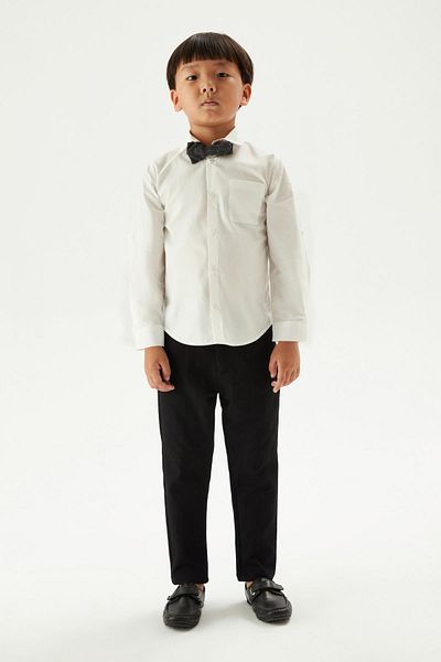 Nebbati Boy's Ecru Shirt 23FW0NB3605