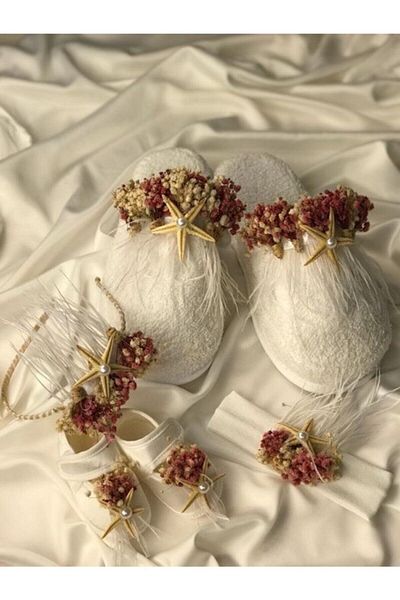 Hobigram Lohsa Sets Starfish Maternity Slippers Crown Set 1030 – Maternity Set, Stylish Design, Women's Accessory