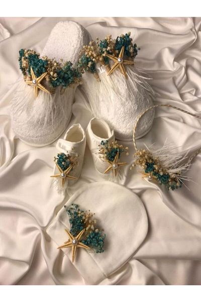 Hobigram Lohsa Sets Starfish Maternity Slippers Crown Set 2030 – Maternity Set, Stylish Design, Women's Accessory