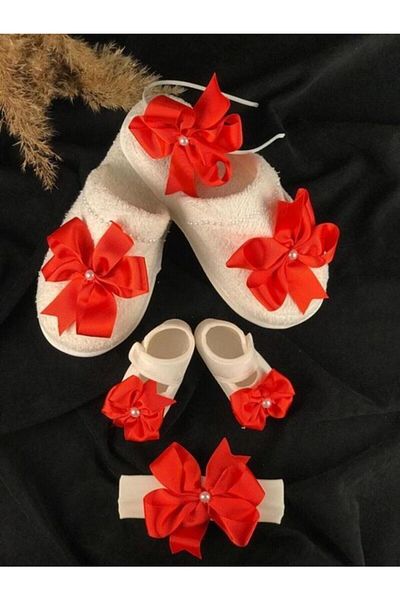 Hobigram Lohsa Sets Bow Maternity Slippers Crown Set of 4 – Maternity Set, Stylish Design, Women's Accessory – Loh