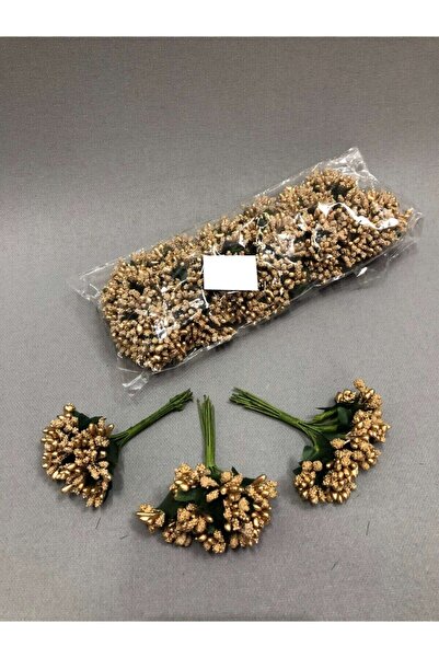 Hobigram Yapay Çiçek Altın Sarısı Gold Pıtırcık Cipso Nikah Şekeri Süsleme Tohum (1 Paket 144 Lü ) – Yapay Ç