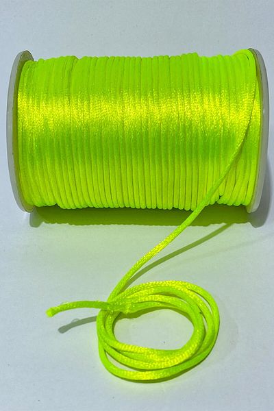 Hobigram Πλεξούδα νήμα Neon Yellow Brit Rope Rat Tail 10 Mt – Πλεξούδα νήμα, κομψό σχέδιο, γυναικείο αξεσουάρ – Πλεξούδα νήμα