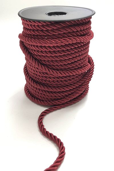 Hobigram Πλεξούδα Σχοινί Βουργουνδίας Σχοινί 6 mm 1 Mt – Σχοινί πλεξίματος, Κομψό Σχέδιο, Γυναικείο Αξεσουάρ – Σχοινί πλεξίματος
