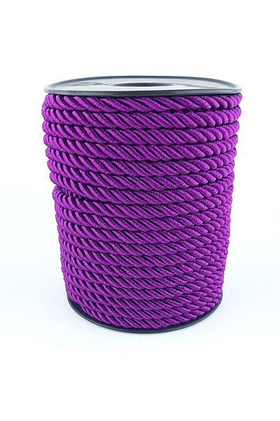 Hobigram Πλεξούδα Σχοινί Μωβ Κορδόνι Σχοινί 6 mm 25 M – Σχοινί πλεξίματος, Κομψό Σχέδιο, Γυναικείο Αξεσουάρ – Σχοινί πλεξίματος – Σχοινί πλεξίματος