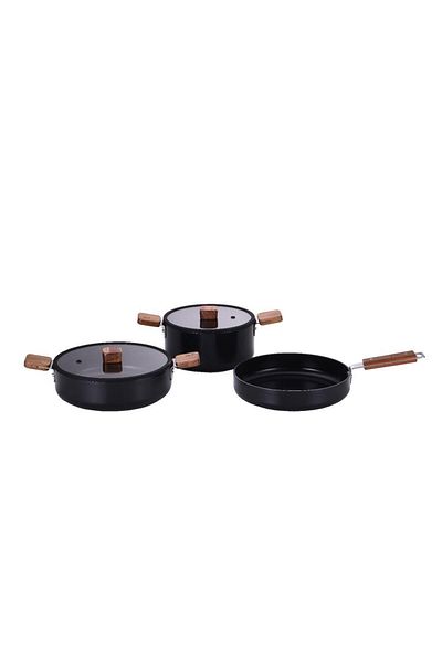 NEOFLAM BIEN ALUMINUM BLACK CAST COOKWARE SET 5 PIECES
