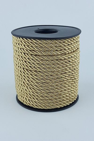 Hobigram Πλεξούδα κλωστής Honey Color Cordnip 3 mm 25 Mt – Κλωστή πλεξίματος, κομψό σχέδιο, γυναικείο αξεσουάρ