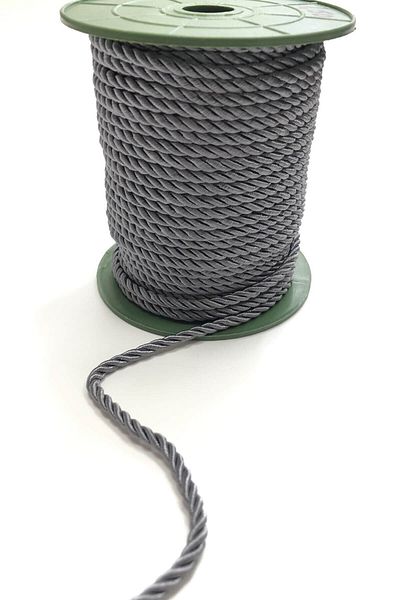 Hobigram Πλεξούδα Σχοινί Γκρι Κορδόνι Σχοινί 4 Mm 1 Mt – Πλεξούδα Σχοινί, Κομψό Σχέδιο, Γυναικείο Αξεσουάρ – Πλεξούδα Σχοινί