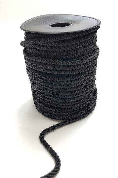 Hobigram Πλεξούδα Σχοινί Μαύρο Σχοινί Κορδόνι 6 Mm 1 Mt – Σχοινί Πλεξούδας, Κομψό Σχέδιο, Γυναικείο Αξεσουάρ – Σχοινί Πλεξούδας