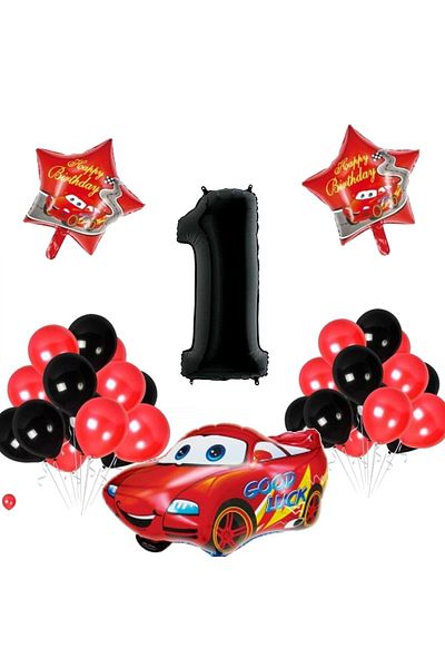 DÜVENCİ TİCARET RED CAR FOIL BALLOON SET