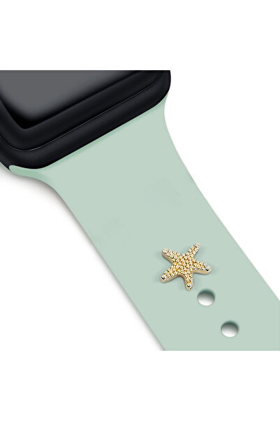 BearPear Apple Watch Uyumlu Deniz Yıldızı Figürlü Akıllı Saat Aksesuarı Pin C...