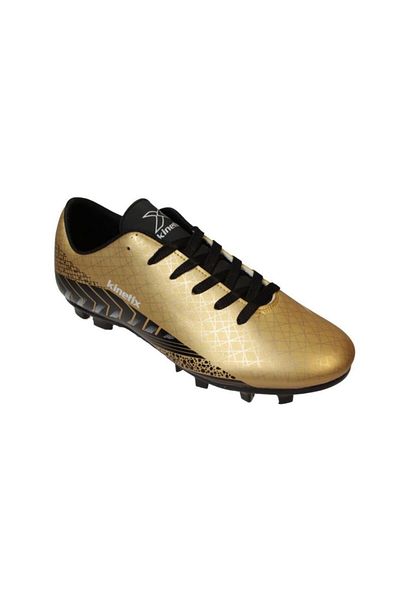 Kinetix KİNETİX Men's Gold Black Detailed Lace Up Cleats Turf Football Sports Shoes