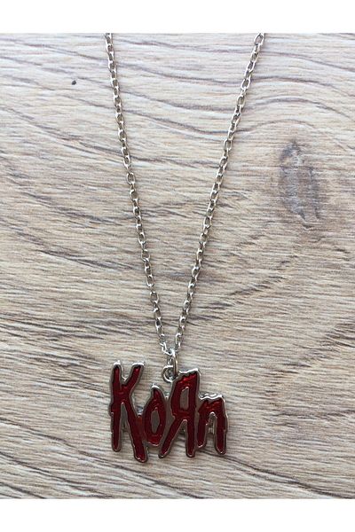 Metal Giyim Korn Chain Necklace Red