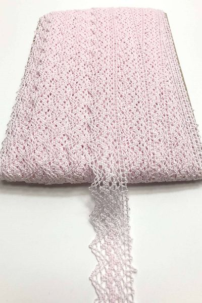 Hobigram Light Pink Kopanaki Cotton Lace 2.5 cm – Lace, Stylish Design, Women's Accessory