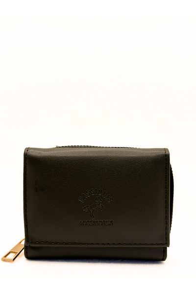 sinbEsg Special Design Stylish Women's Wallet with Snap Fasten Coin Compartment Zippered Card Holder